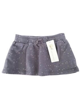 Peek Toddler Girls Star Print Skirt Cotton French Terry Purple Gray Size 2T